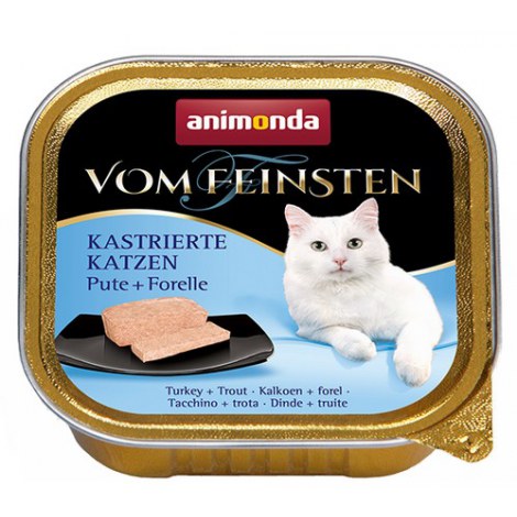 Animonda vom Feinsten Neutered Cats z Indykiem i Pstrągiem tacka 100g - 2