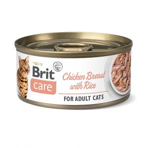 BRIT CARE CAT CHICKEN BREAST & RICE puszka dla kota z piersią kurczaka i ryżem 70g