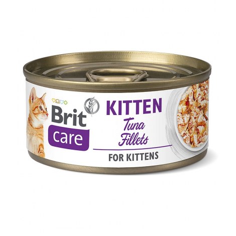 BRIT CARE CAT KITTEN TUNA FILLETS puszka dla kociaków z tuńczykiem 70g