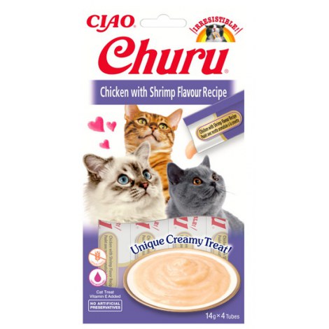 Inaba Ciao Cat Churu Creamy Kurczak i krewetki 56g