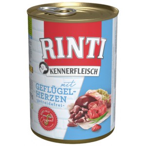 Rinti Kennerfleisch Geflugelherzen pies - serca drobiowe puszka 400g