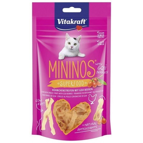 VITAKRAFT MININOS SUPERFODD przysmak z kurczakiem i nasionami goji dla kota 40g