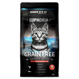 BIOFEED EUPHORIA ADULT CAT Grain Free dla kotów z kurczakiem i łososiem 2kg