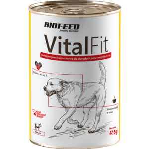 BIOFEED VITALFIT puszka dla psów z wołowiną 415g
