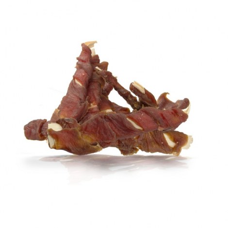 HAU&MIAU Pausesnack przysmak dla psa, paski i ryby owiniete miękką kaczką 500g [HM-8121] - 2