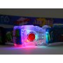 Matteo Obroża Klamra LED 25mm graffiti niebieskie - 4