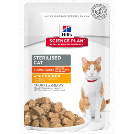 Hill's Science Plan Feline Young Adult Sterilised Cat Kurczak saszetka 85g - 2