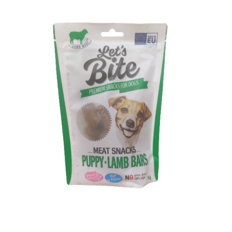 BRIT LET'S BITE MEAT SNACKS PUPPY LAMB BARS 80g