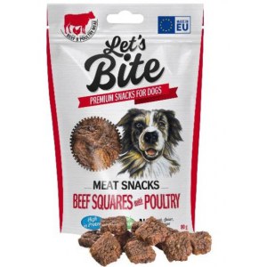 Let's Bite Meat Snack Beef Squares with Poultry 80g