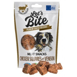 Let's Bite Meat Snack Chicken Squares with Venison 80g
