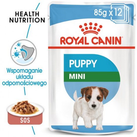 Royal Canin Mini Puppy karma mokra w sosie dla szczeniąt, od 2 do 10 miesiąca życia, ras małych saszetki 4x85g - 2