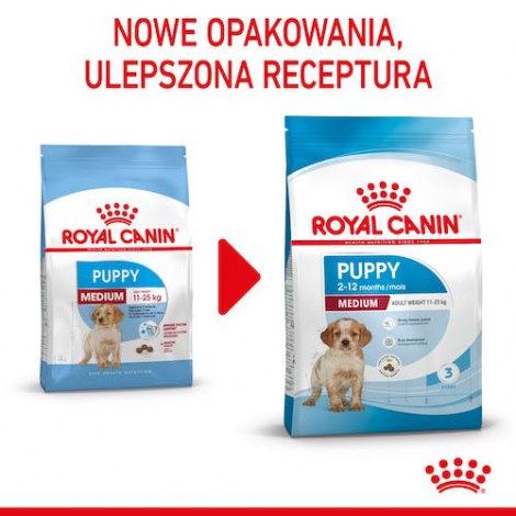 Royal Canin Medium Puppy karma sucha dla szczeniąt, od 2 do 12 miesiąca, ras średnich 15kg - 5