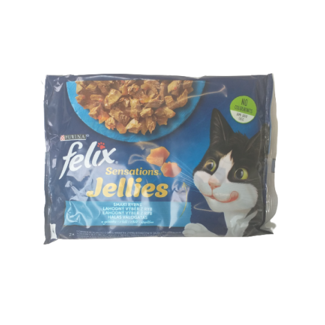 FELIX SENSATIONS JELLIES Rybne smaki saszetki dla kota w galarecie (4x85g)