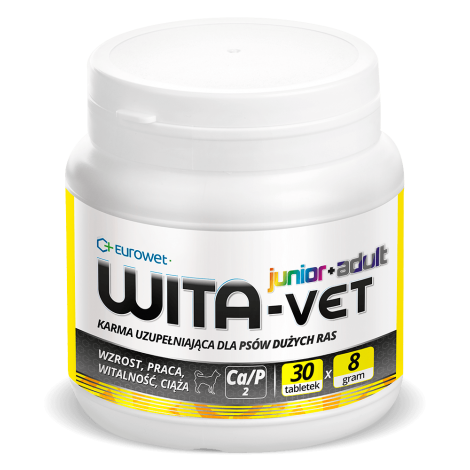 EUROWET Wita-Vet Ca/P=2 - suplement z witaminami dla psów 8g 30 tab.