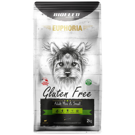 BIOFEED EUPHORIA Gluten Free Mini & Small dla psów mini i małych ras z jagnięciną 2kg