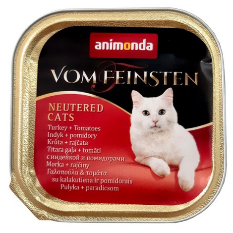 Animonda vom Feinsten Neutered Cats z Indykiem i Pomidorem tacka 100g