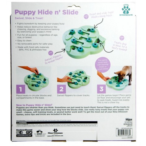 Nina Ottosson Puppy Hide 'N Slide Green - gra edukacyjna [69538] - 6