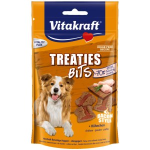 VITAKRAFT TREATIES BITS przysmak z kurczakiem dla psa 120g + 20% gratis