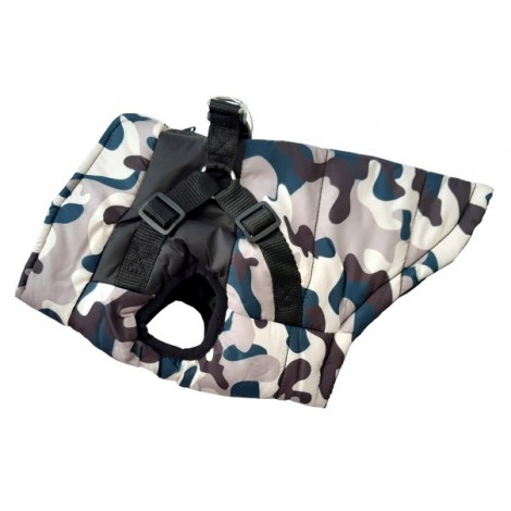 POP Pets Kurtka bezrękawnik dla psa moro szara 2XL