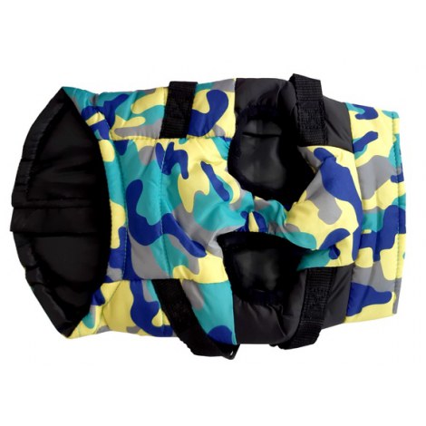 POP Pets Kurtka bezrękawnik dla psa moro limonka XL - 3