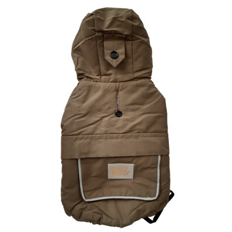 POP Pets Kurtka z kapturem i rękawami dla psa khaki S - 2