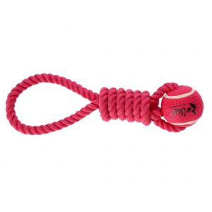 Dingo Zabawka dla psa - Piłka tenisowa z uchwytem Fresh 6,2x41cm różowa