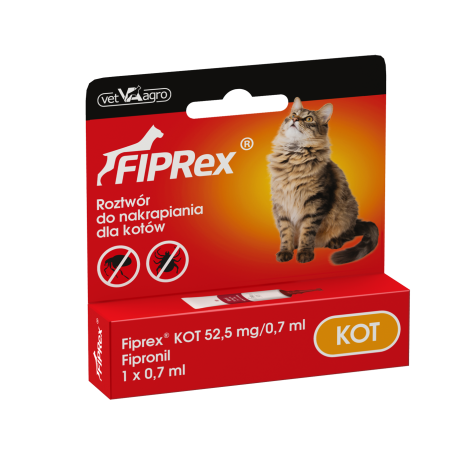 Fiprex KOT preparat przeciw pchłom i kleszczom dla kota pipeta 1x0,7ml
