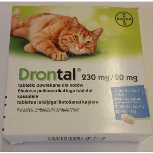 Drontal tabletki dla kotów na odrobaczenie 2 tabletki