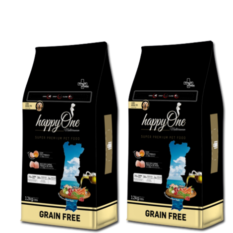 [Zestaw x2] HappyOne Grain-Free Mediterraneum Adult dla psów dorosłych Super Premium 12Kg - 2