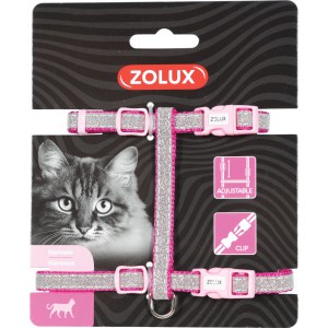 Zolux Szelki nylon regulowane Shiny kolor różowy