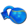 YARRO Zabawka piłka tpr z uchwytem niebieska 11 x 13,5 cm