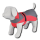 Ubranko dla psa Płaszczyk przeciwdeszczowy 'Lorient', L, 60 cm, czerwono/szary
