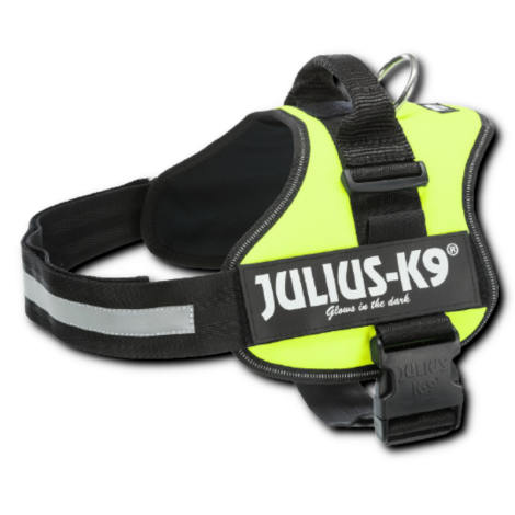 Julius-K9&#x00AE; Powerharness&#x00AE; szelki, dla psa, neonowa zieleń, 2/L–XL: 71–96 cm/50 mm