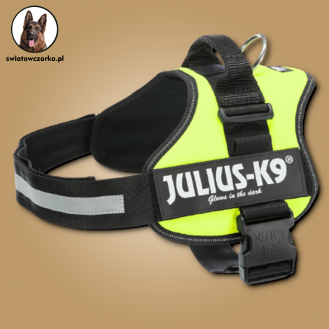 Julius-K9&#x00AE; Powerharness&#x00AE; szelki, dla psa, neonowa zieleń, 2/L–XL: 71–96 cm/50 mm - 2