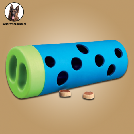 Zabawka dla psaDog Activity Snack Roll'/ Rolka do przysmaków śr. 6/5×14 cm red-blue - 2