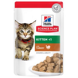 Hill's Feline Kitten Turkey saszetka 85g