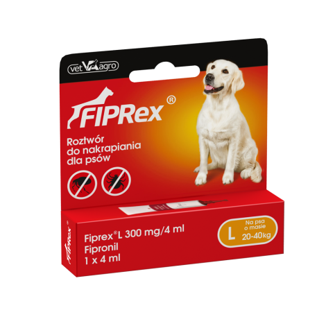 Fiprex preparat weterynaryjny na pchły i kleszcze dla psów od 20 do 40 kg L