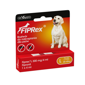 Fiprex preparat weterynaryjny na pchły i kleszcze dla psów od 20 do 40 kg L