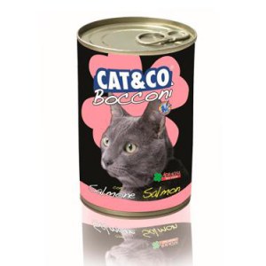 Cat&Co kawałki z łososiem 400g