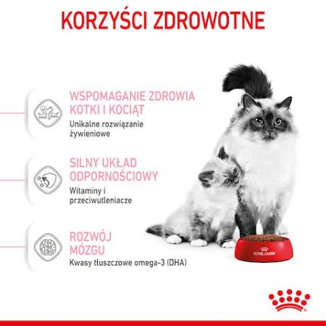 Royal Canin Mother&Babycat karma sucha dla kotek w okresie ciąży, laktacji i kociąt od 1 do 4 miesiąca 2kg - 3
