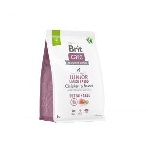BRIT CARE SUSTAINABLE JUNIOR LARGE BREED CHICKEN&INSECT 3kg