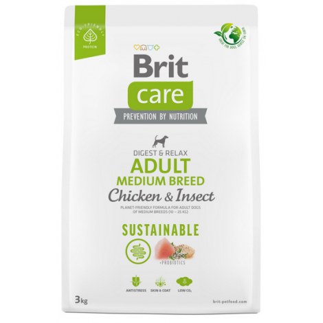Brit Care Sustainable Adult Medium Breed Chicken & Insect 3kg - 2