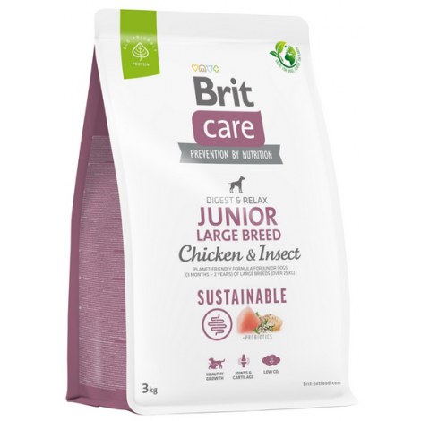 Brit Care Sustainable Junior Large Breed Chicken & Insect 3kg