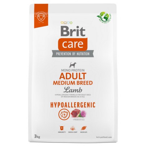 Brit Care Hypoallergenic Adult Medium Lamb 3kg - 2