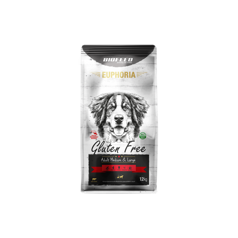 Sucha karma dla psa BioFeed EUPHORIA Gluten Free z Wołowiną (średnie i duże rasy) 12 kg