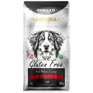 Sucha karma dla psa BioFeed EUPHORIA Gluten Free z Wołowiną (średnie i duże rasy) 12 kg