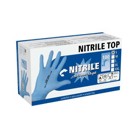 KERBL Rękawice Nitrile TOP, rozmiar L, 100 sztuk [09-3132]