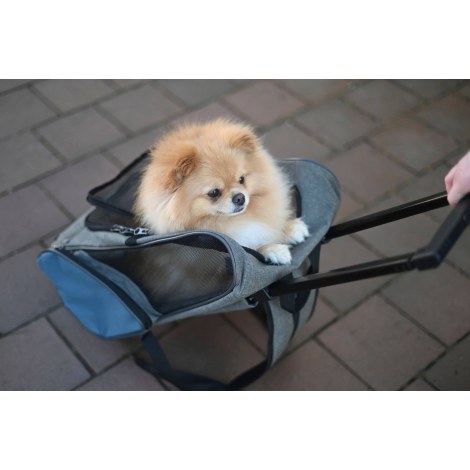 KERBL Torba transportowa dla psa Vacation 41x26x55x103cm, szaro-niebieska [80570] - 5