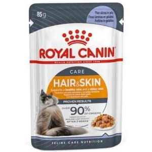 Royal Canin Hair&Skin Care karma mokra w galaretce dla kotów dorosłych, lśniąca sierść i zdrowa skóra saszetka 85g