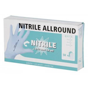 KERBL Rękawice nitrylowe Nitrile Allround, XL, niebieskie 50 sztuk [09-3183]